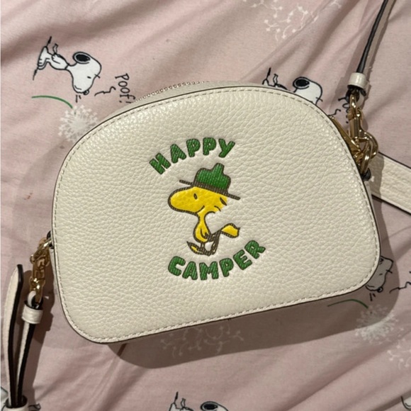 Coach Handbags - Coach X Peanuts Woodstock Happy Camper Bag and Keychain